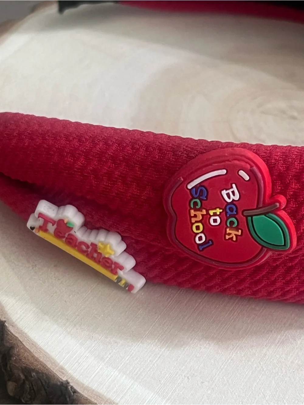 Handmade Red Back to School Knotted Headband Teacher Student Hair Accessory